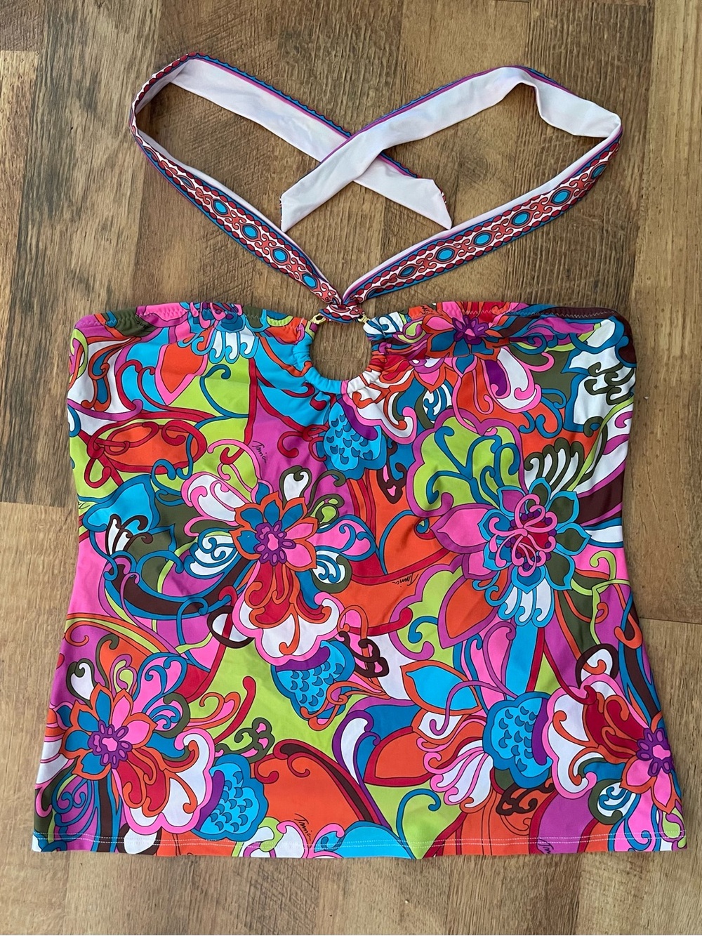 Trina TurkVibrant Multicolor Floral Tankini Top
